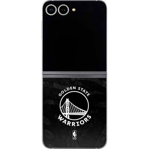 NBA Golden State Warriors Black Animal Print Galaxy Z Flip6 Skin